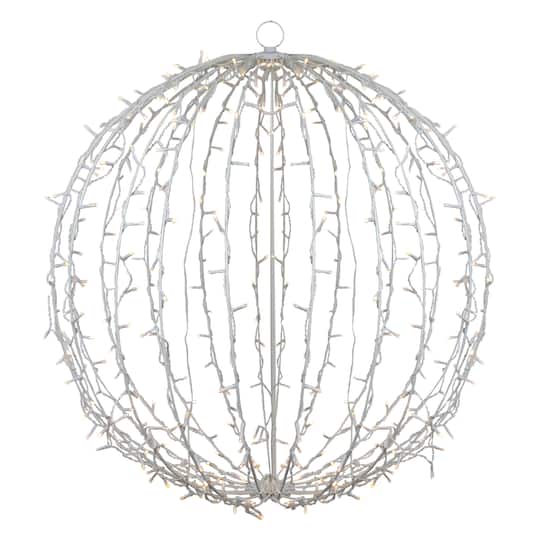 30" LED Lighted 3D Christmas Hanging Ball Decoration